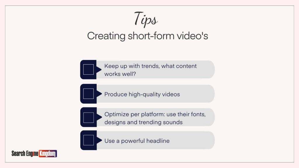 content marketing short video rules